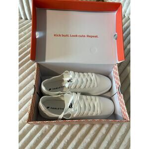 Fabletics Bright White Sneakers- size 8